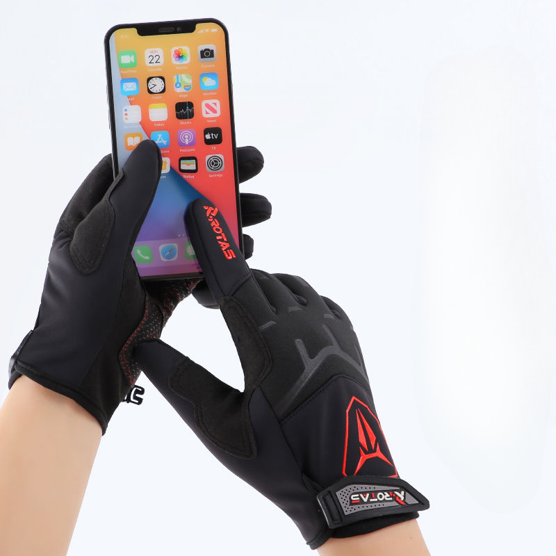 Cycling gloves men's velvet warm windproof waterproof touch screen non-slip driving motorcycle cool wear-resistant tactical gloves_voghion.com