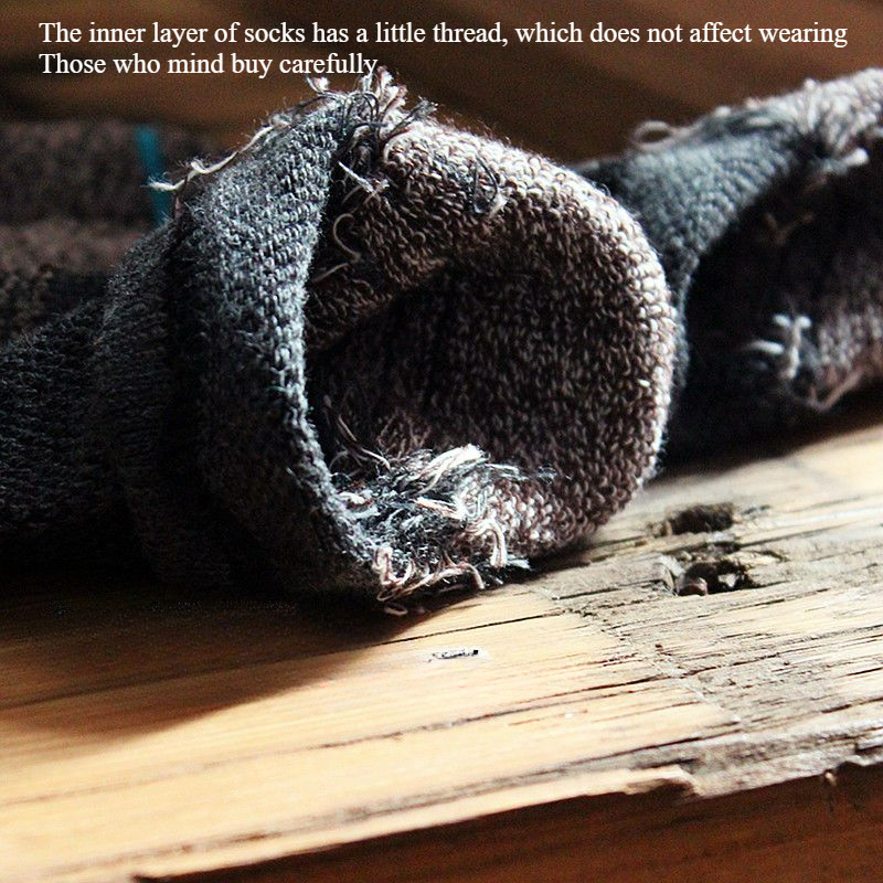 5p , Handtuchsocken Herren-Kurzsocken Retro-Frottee aus reiner Baumwolle, kurze, verdickte Bootssocken, Sport-Handtuchsocken für Herbst und Winter_voghion.com