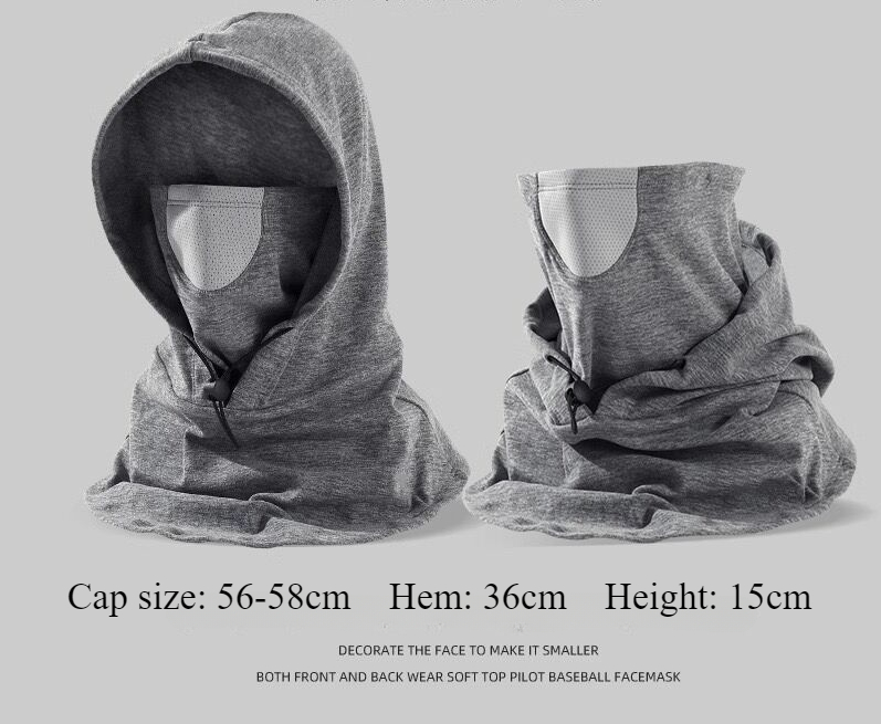 Autumn and winter cycling, outdoor windproof and cold-proof, warm mask, pullover, hat, scarf, integrated travel neck protection, thickened shawl_voghion.com