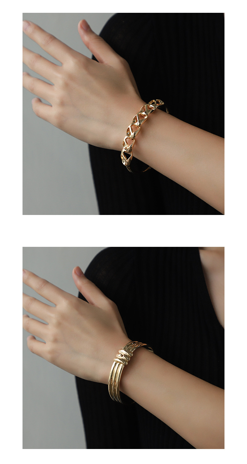 Designer's new retro simple pattern hollow bracelet women's fashion hand jewelry_voghion.com