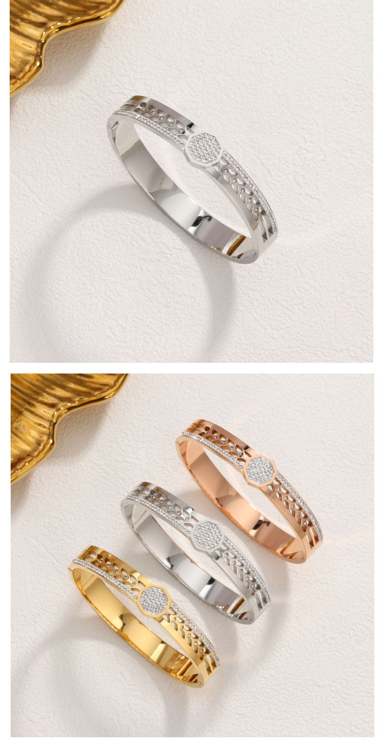 Titanium Steel Bangle Bracelet Unisex Trendy Stainless Steel_voghion.com