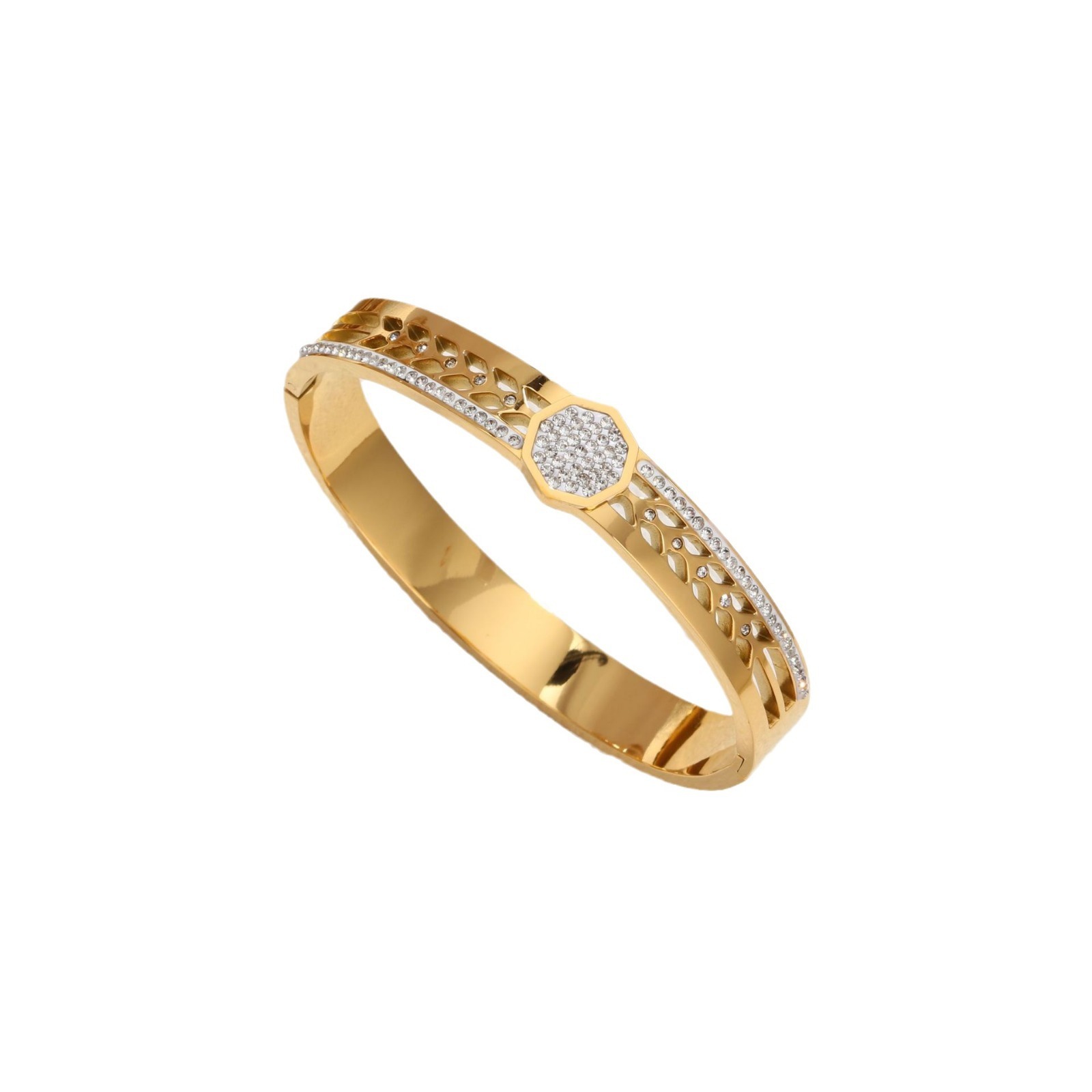 Titanium Steel Bangle Bracelet Unisex Trendy Stainless Steel_voghion.com
