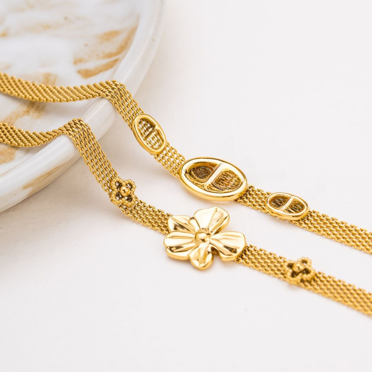 Collier explosif incrusté en acier inoxydable de luxe polyvalent de qualité supérieure avec chaîne de clavicule_voghion.com