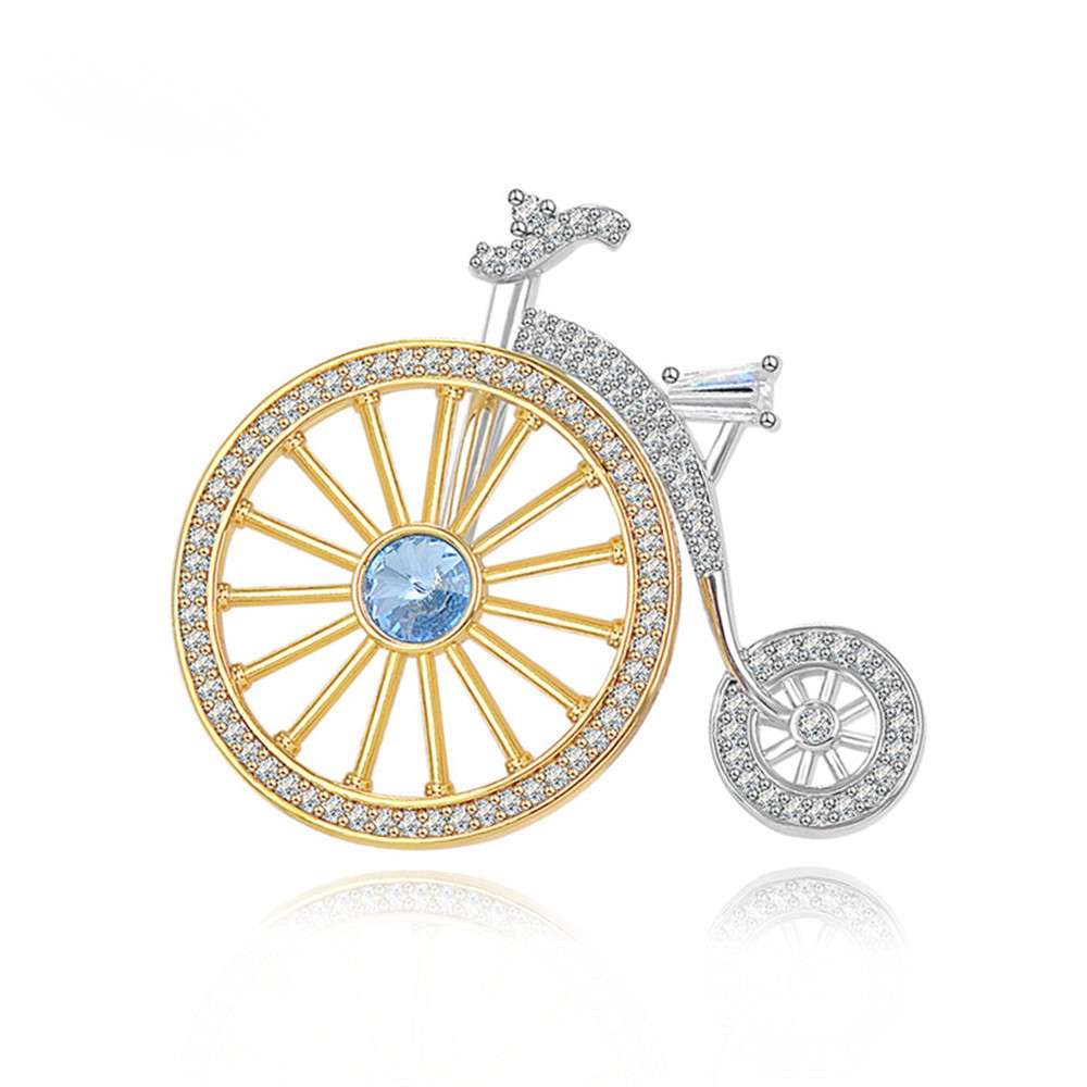 Spilla girevole a doppio pentagramma con zircone rotante a decompressione Spilla da colletto per abito da uomo Spilla da abito da donna Accessori_voghion.com