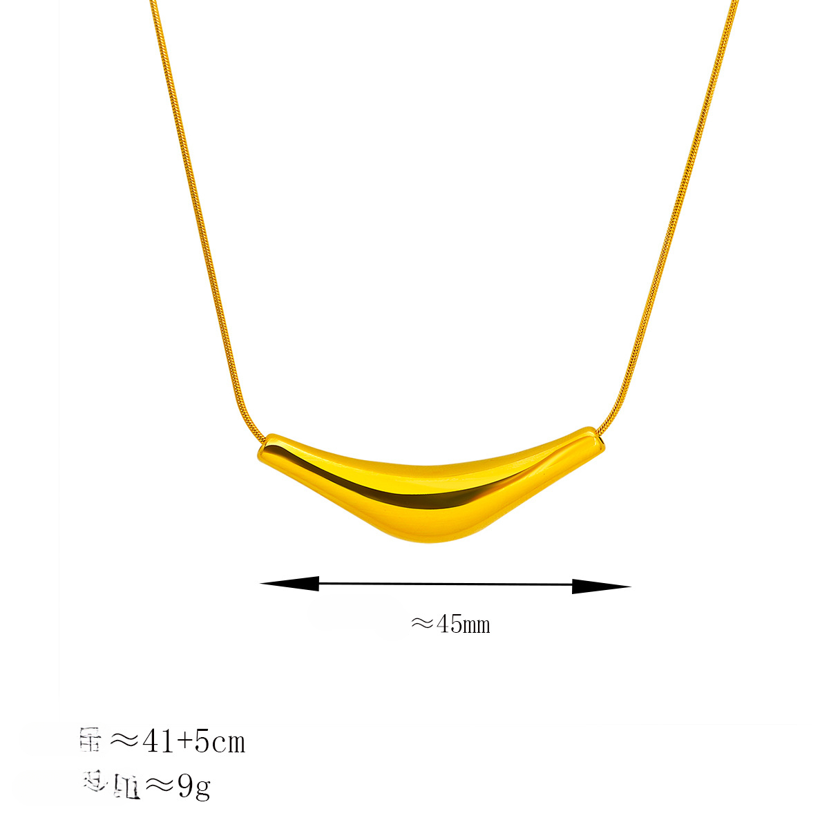 Collana a gomito triangolare con personalità popolare, tendenza di nicchia, catena per clavicola, versatile, catena per maglioni da donna_voghion.com