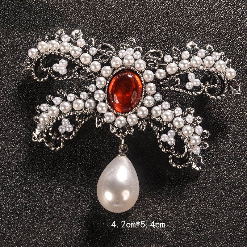 Pearl brosch tjejer high-end corsage anti-ljus fast pin utsökt nisch tillbehör_voghion.com