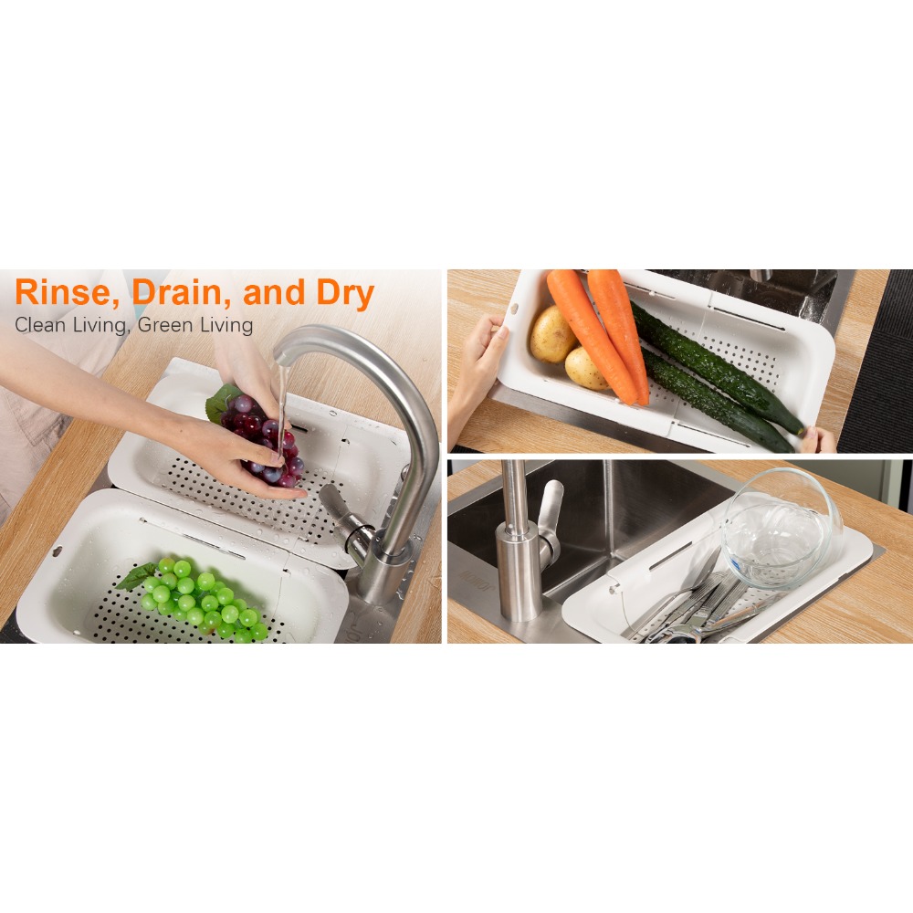 rinse, drain, and dry colander