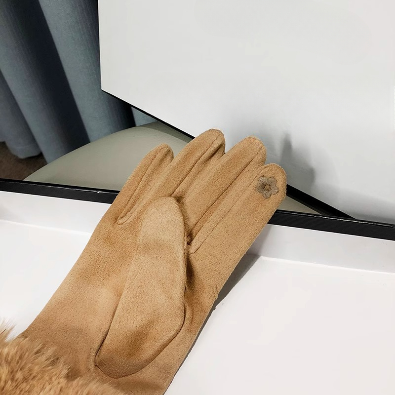 Nuovi guanti in pelle scamosciata a quadri, morbidi e spessi guanti da equitazione antivento touchscreen caldi_voghion.com