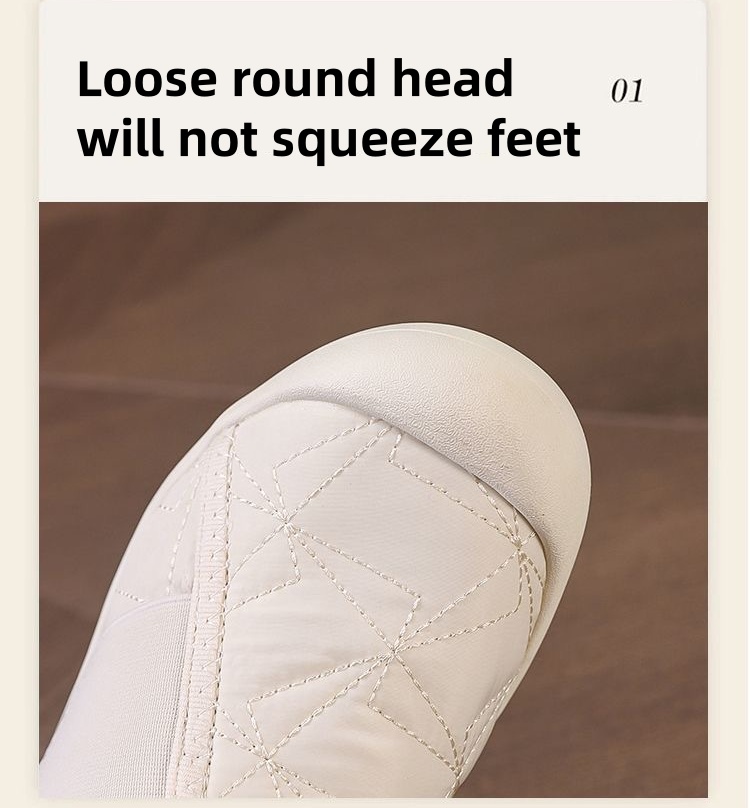 Chaussures d'hiver en coton pour femmes, nouvelles chaussures à la mode avec laine épaisse, bottes de neige chaudes, imperméables, antidérapantes, bottes décontractées en coton de grande taille_voghion.com