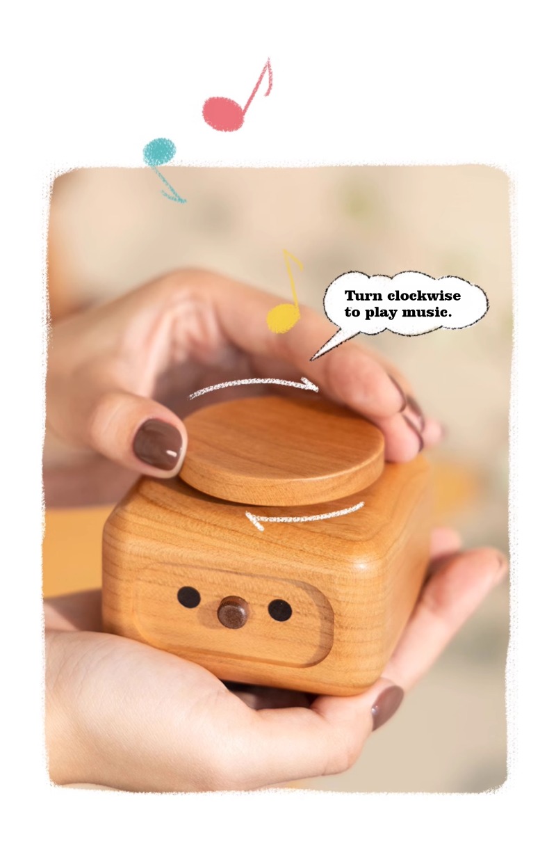 Vintage-style Totoro music box with intricate details
