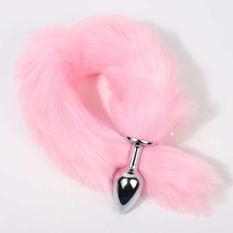 Multi-color Artificial Fox Tail Metal Anal Plug Adult Sex Toys Alternative Toys_voghion.com