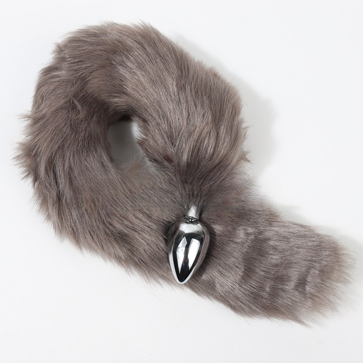 Multi-color Artificial Fox Tail Metal Anal Plug Adult Sex Toys Alternative Toys_voghion.com