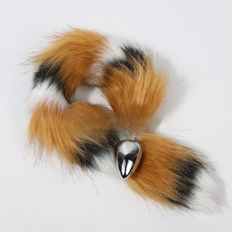 Multi-color Artificial Fox Tail Metal Anal Plug Adult Sex Toys Alternative Toys_voghion.com