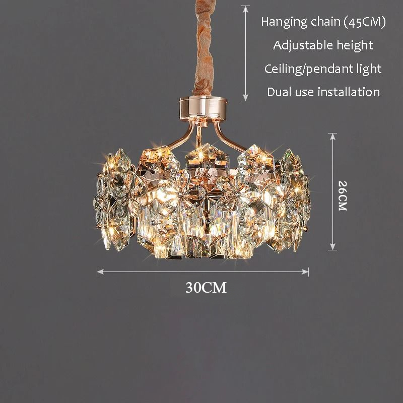 Luxury Living Room Home Decor Items Ceiling Chandelier LED Light Modern Crystal Chandelier (WH-CY-274)
