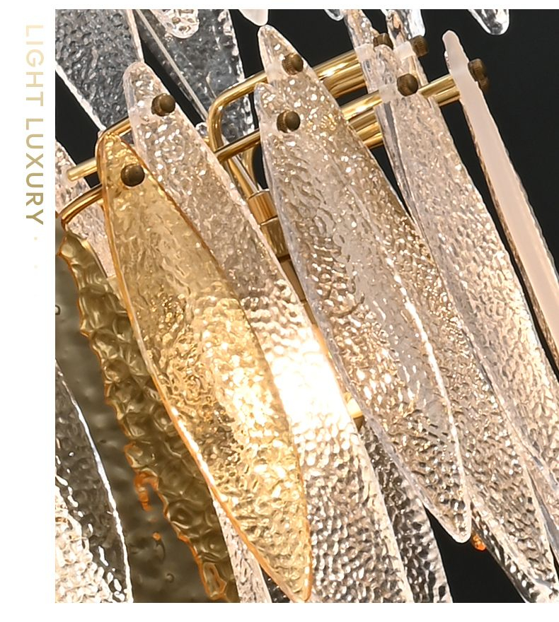 New Hot Europe Modern Design Electroplating Process Hanging Linear Crystal Pendant Light