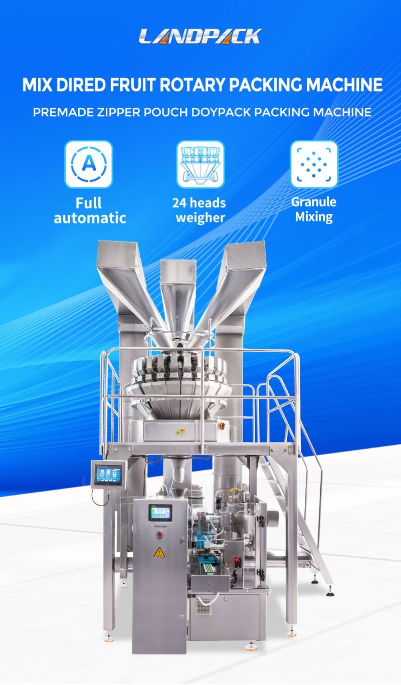 Automatic Mix Dried Fruit Rotary Packing Machine Premade Zipper Pouch Doypack Packing Machine