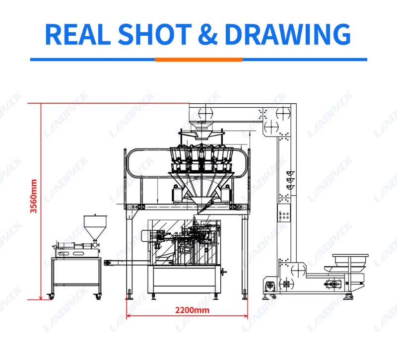 Automatic Rotary Doypack Premade Pouch Dry Fruit Granule Filling Packing Machine