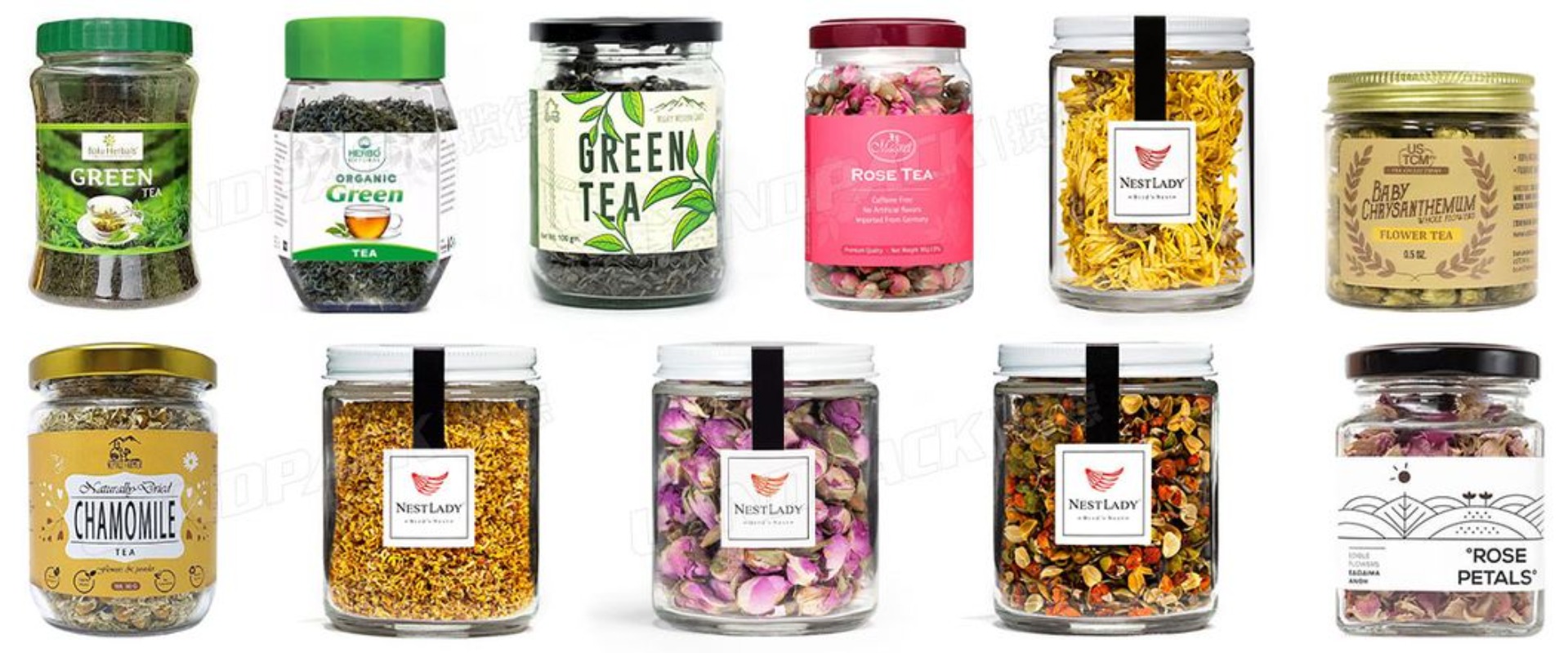 Automatic Beans Gummy Nut Tea Leaf Granules Jar Filling Machine Line