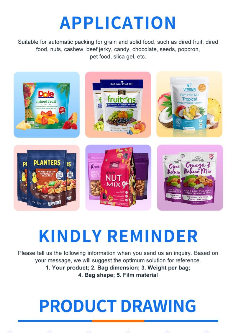 Automatic Mix Dried Fruit Rotary Packing Machine Premade Zipper Pouch Doypack Packing Machine