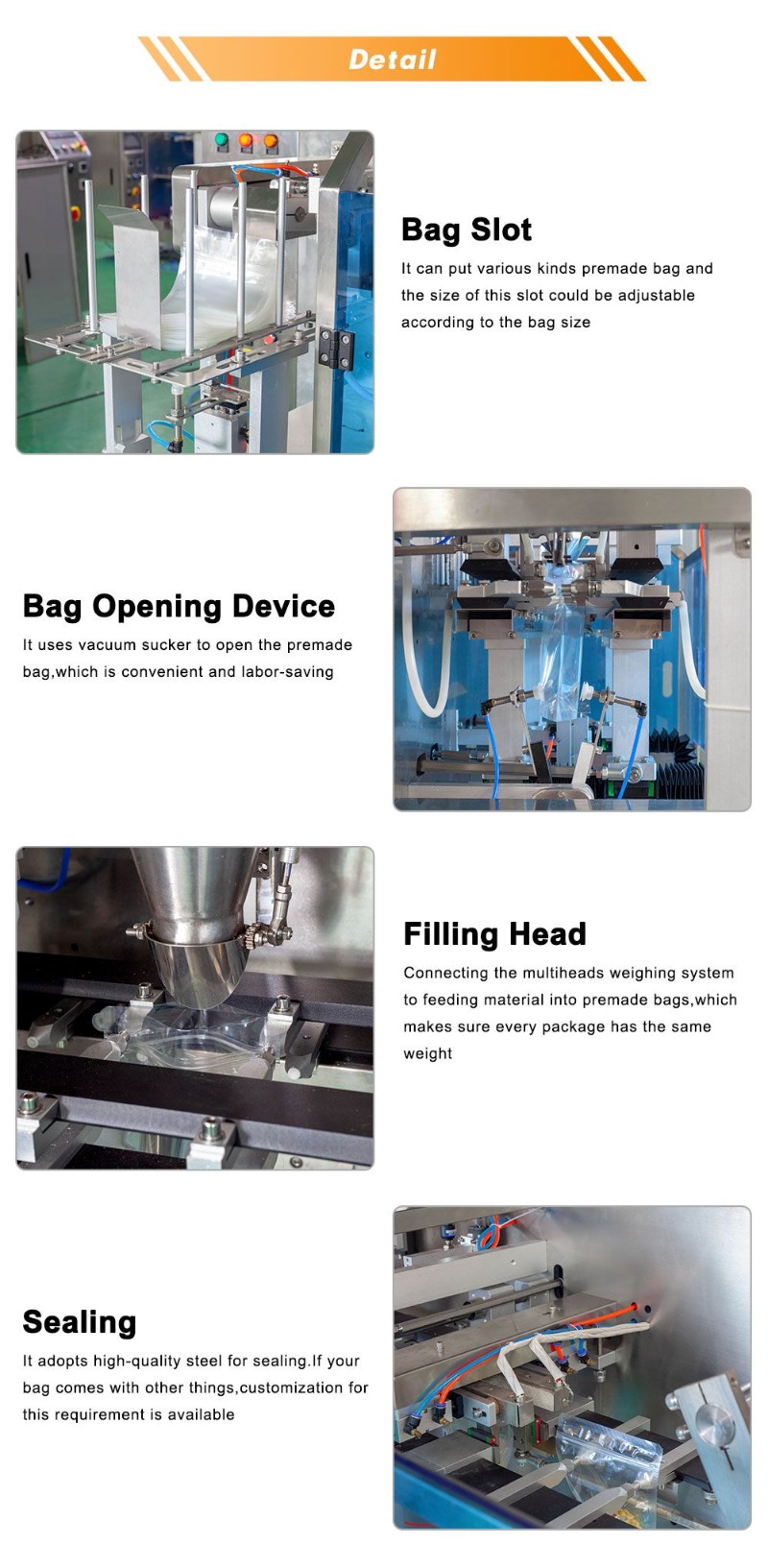 Automatic Liquid Horizontal Premade Pouch Doypack Packing Machine