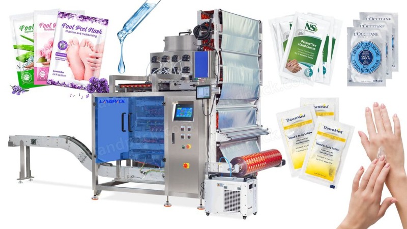 Multi Function 8 Tracks Liquid Ketchup Paste Shampoo Fruit Juice Syrup Tomato Sauce Sachet Bag Packing Machine
