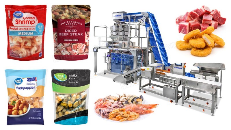 Landpack Granule Zipper Pouch Doypack Sealing Packaging Packing Machine with Skirt Lifter