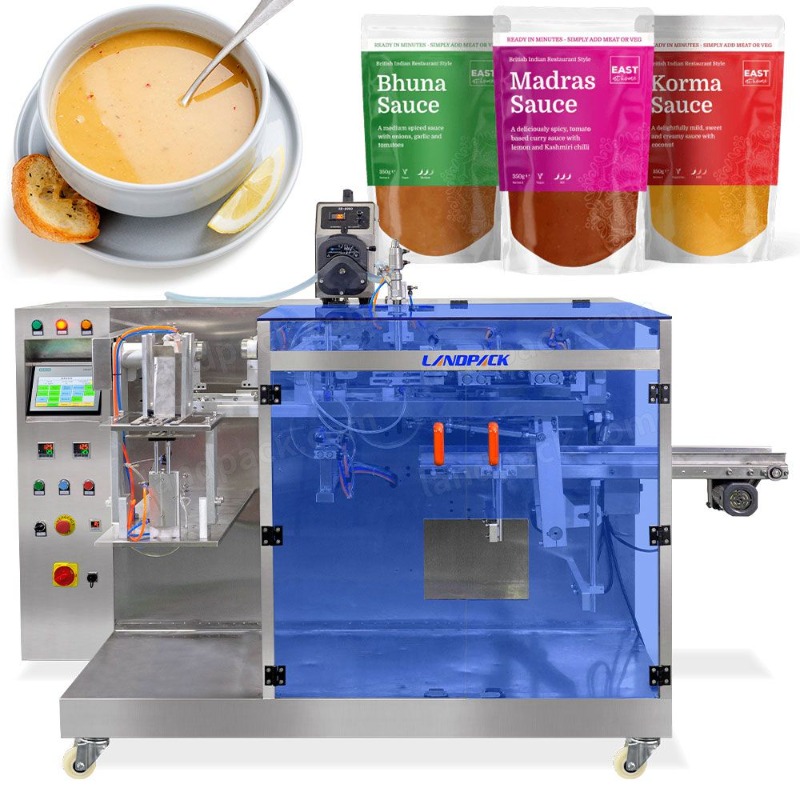 Horizontal Premade Pouch 3/4 Sides Seal Pouch Sauce Seasoning Doypack Packing Machine for Retort Pouches