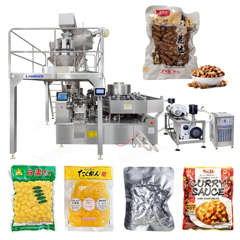 Vacuum Packing Automatic Retort Pouch Doypack Premade Bag Packing Machine for Beef Meat
