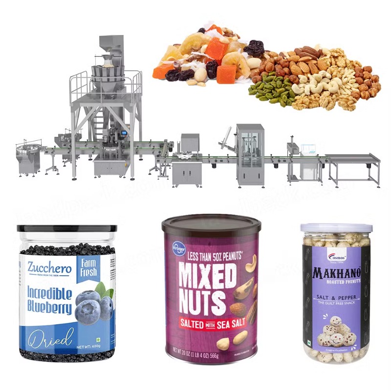 Hot Selling Sunflower Seeds Tin Can Packaging Systems Sealing Can Machine Granule Packing Line
