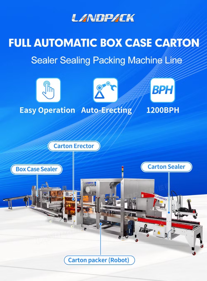 Full Automatic Box Case Carton Sealer Sealing Packing Machine Line