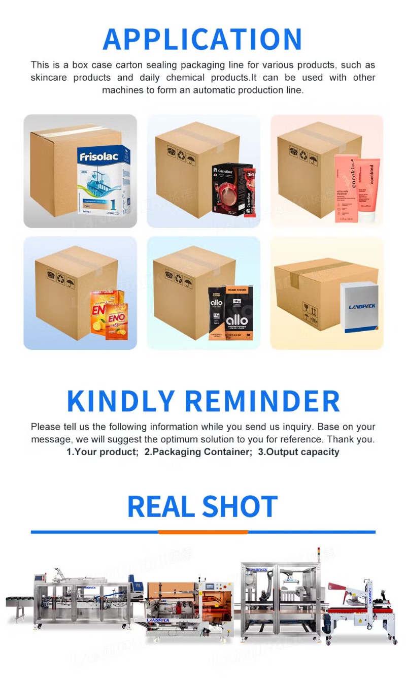 Full Automatic Box Case Carton Sealer Sealing Packing Machine Line