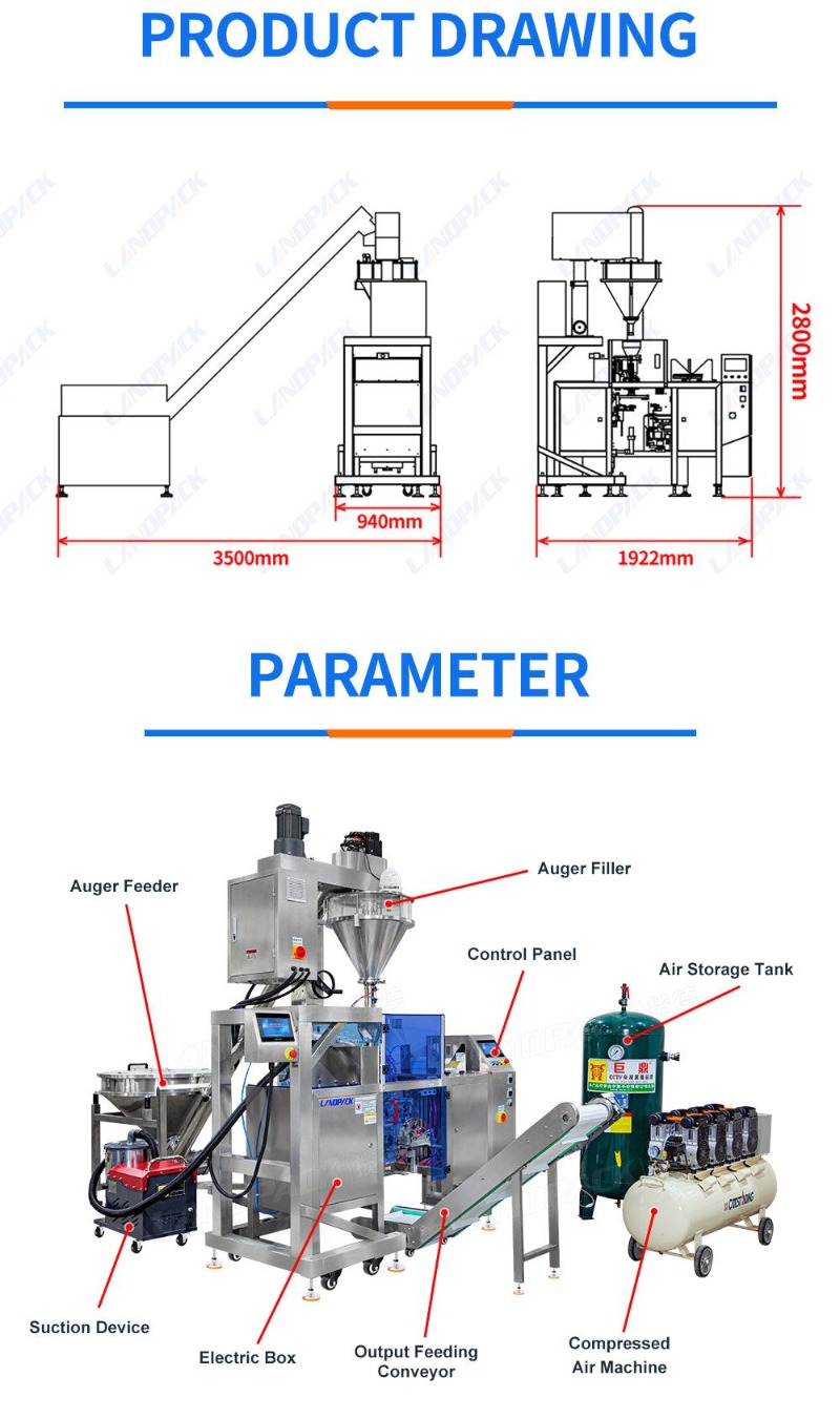 Automatic Protein Powder Mini Doypack Premade Pouch Packing Machine with Vacuum Cleaner