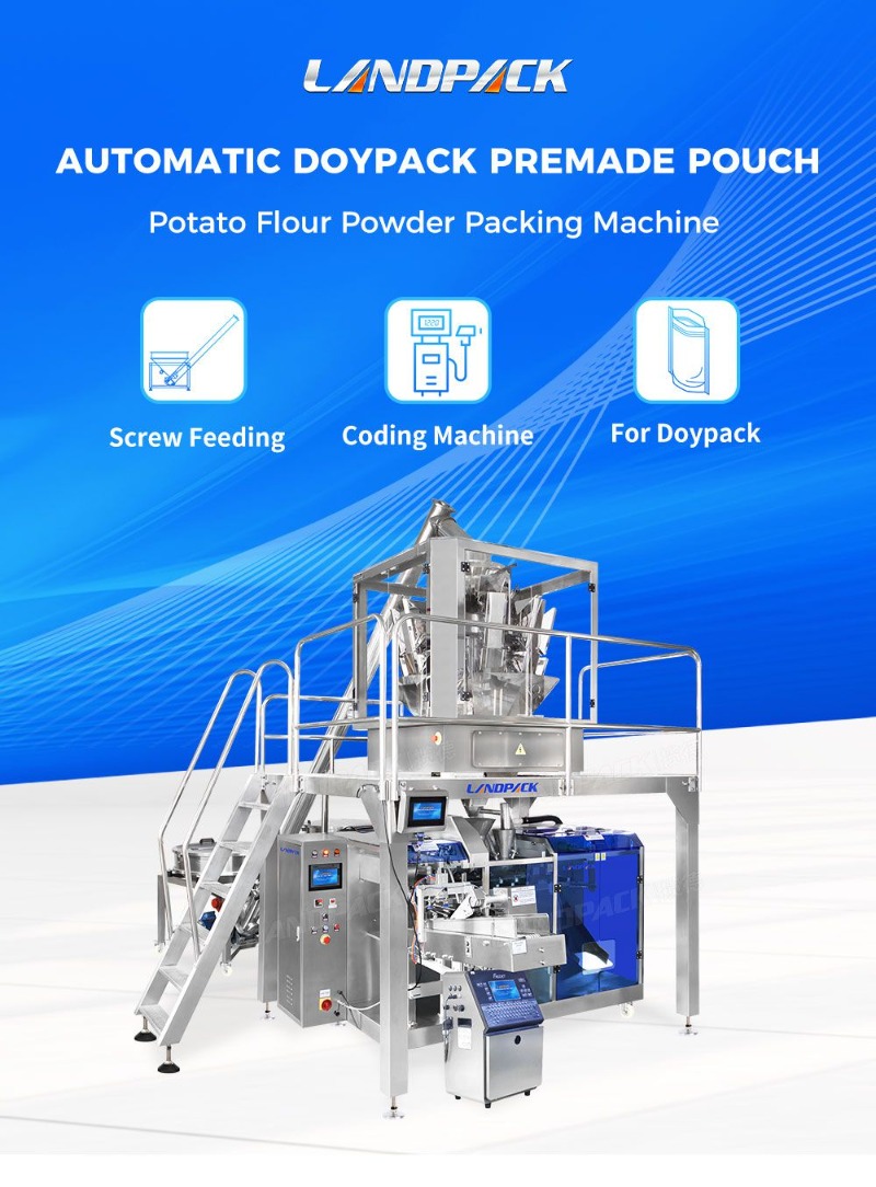 Automatic Horizontal Potato Powder Flour Premade Pouch Packaging Machine Doypack Packing Machine