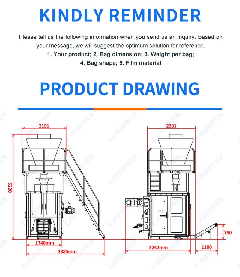 High Speed Vffs Powder Bag Pouch Packing Bagging Machine for Detergent Powder