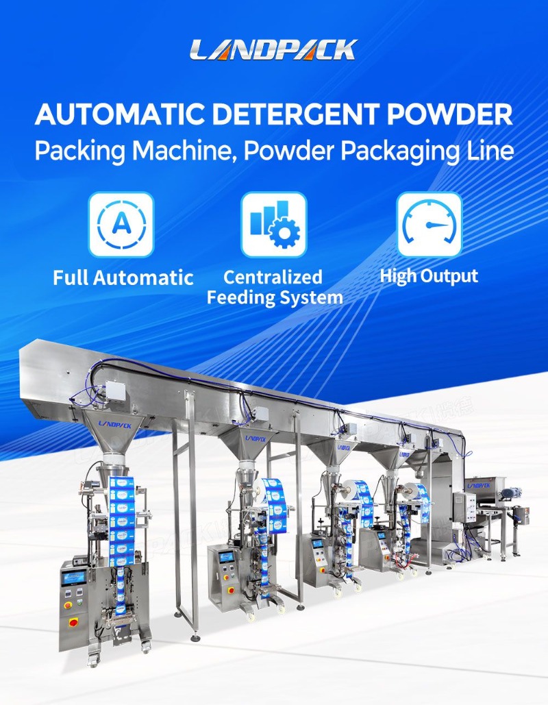 High Efficiency Detergent Washing Powder Packaging Machine Powder Packing Line