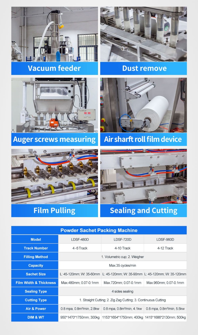 Automatic Multi Lane Chilli Curry Spice Seasoning Powder Packing Sachet Packaging Machines