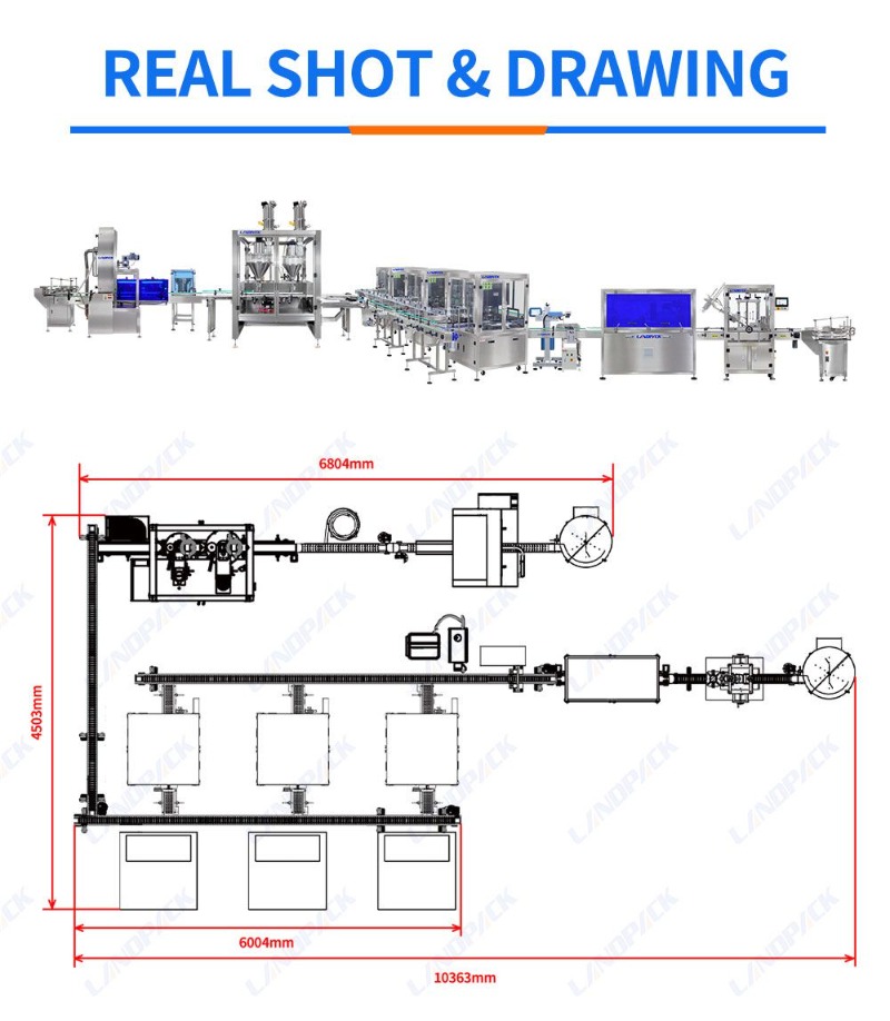 Fully Automatic Milk Powder Protein Powder Tins Cans Filling Canning Seaming Production Line