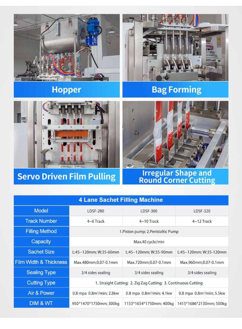 High Efficiency 3-Side Sealing Sachet Cat Strip Pet Food Paste Packing Packaging Machine
