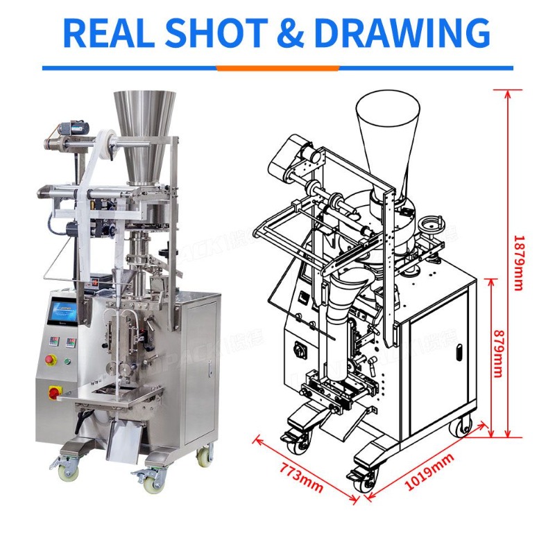 Automatic Vertical Granule Vffs Salt Sugar Seasoning Spice Packing Packaging Machine