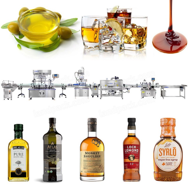 Automatic Glass Bottle Filling Capping Line Grape Vodka Whisky Alcohol Wine Filling Machine