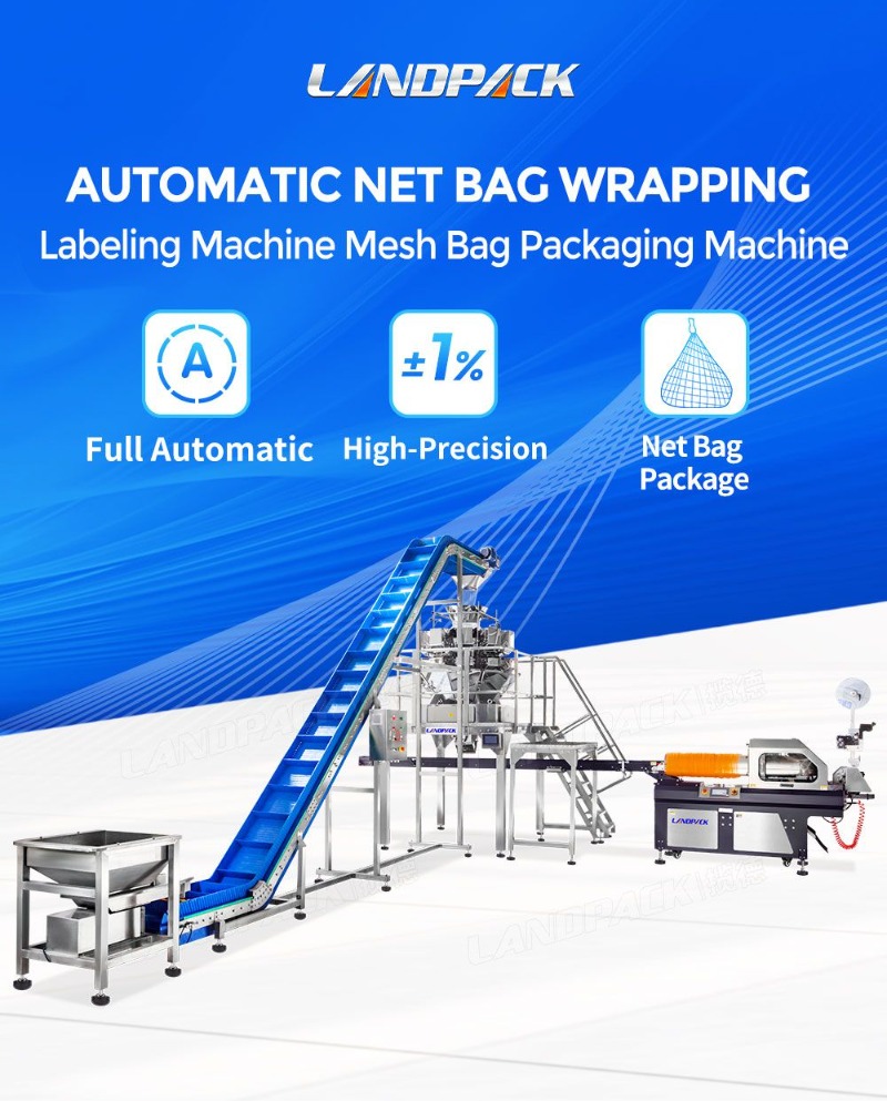 Automatic Net Bag Orange Garlic Onion Potato Fruits Vegetable Mesh Bag Packing Machine