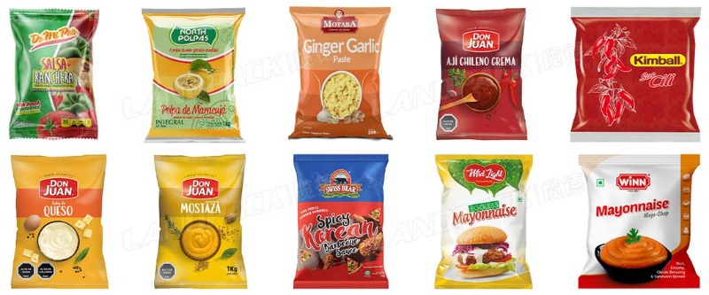 Automatic Ginger Garlic Chili Hot Paste Sauce Bag Vertical Vffs Packaging Packing Machine