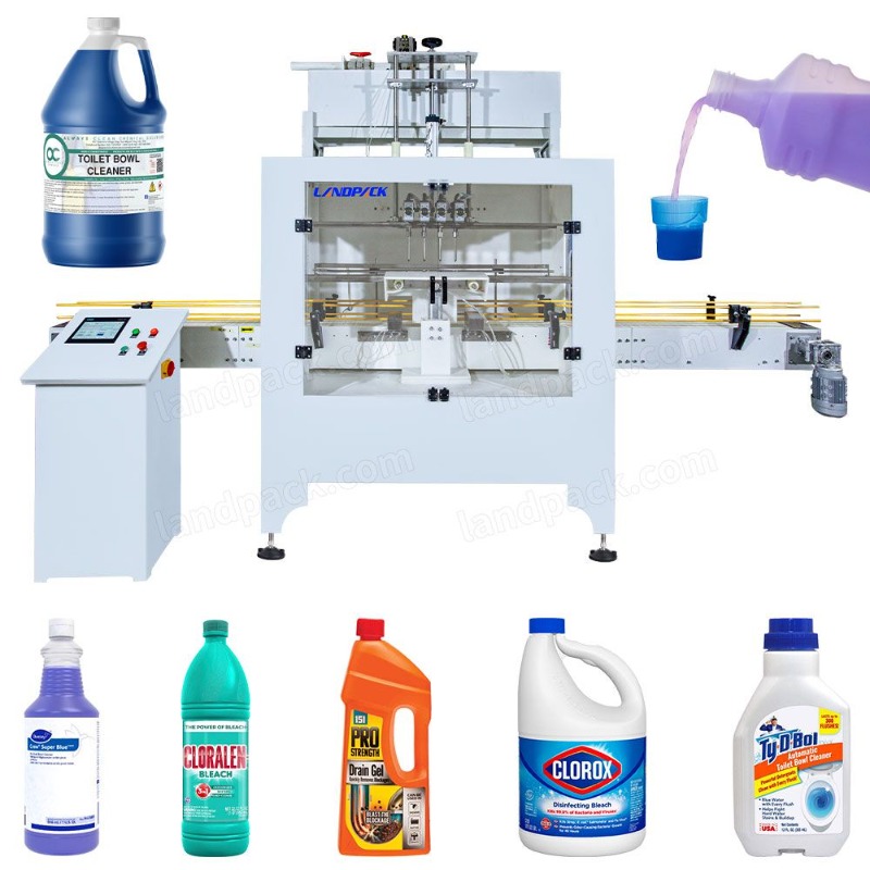 Anti-Corrosion Automatic 4 Heads Chemical Corrosive Liquid Bottle Filling Machine