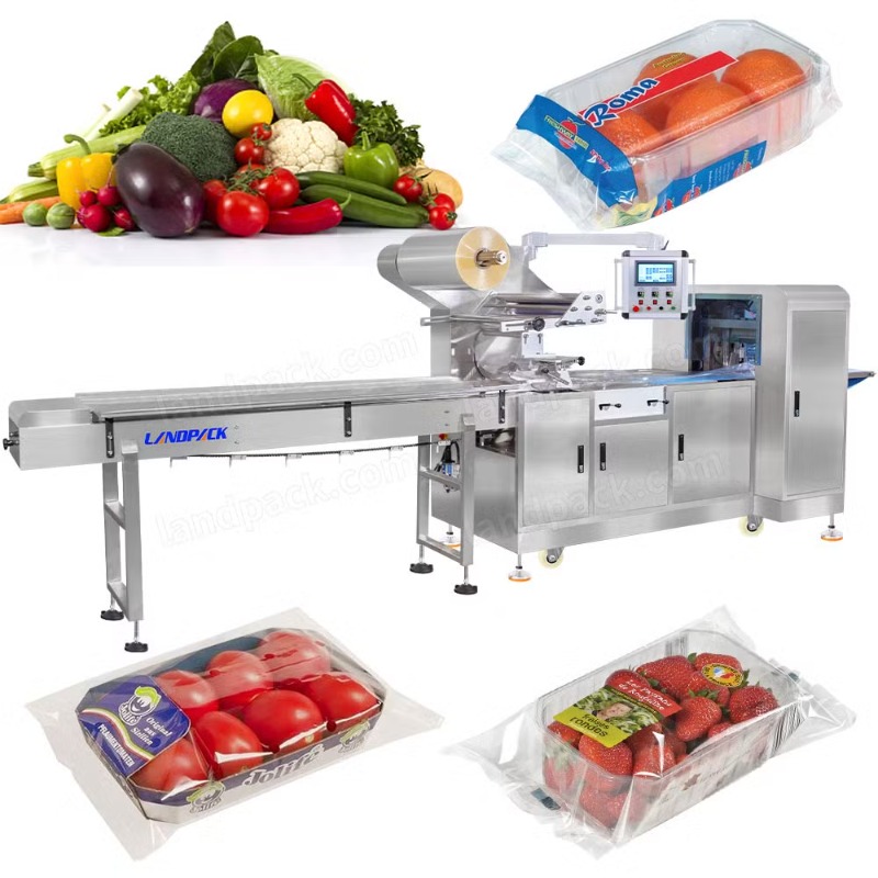 Automatic Reciprocating Sealing Way Vegetable Fruit Tomato Flow Wrapping Packing Machine