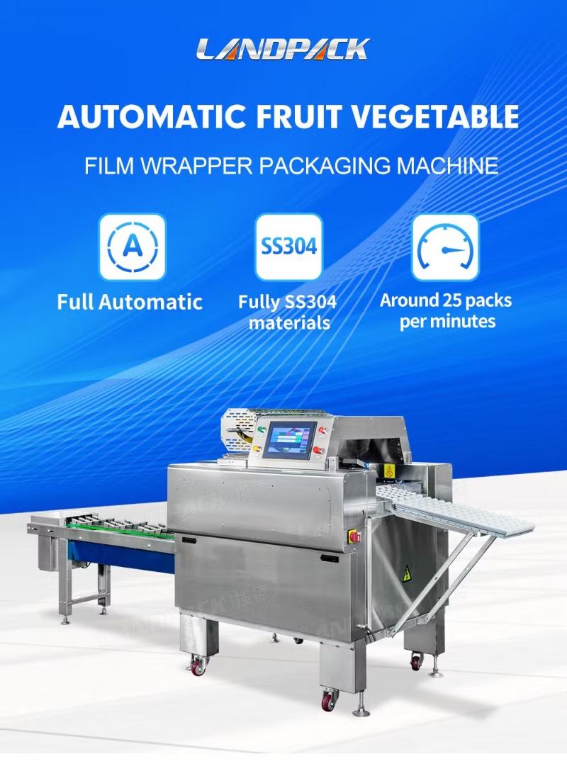 Automatic Fruit Vegetable Film Wrapper Packaging Machine