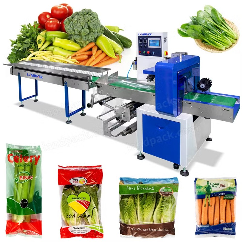 Automatic Horizontal Vegetable Lettuce Wrapping Machine
