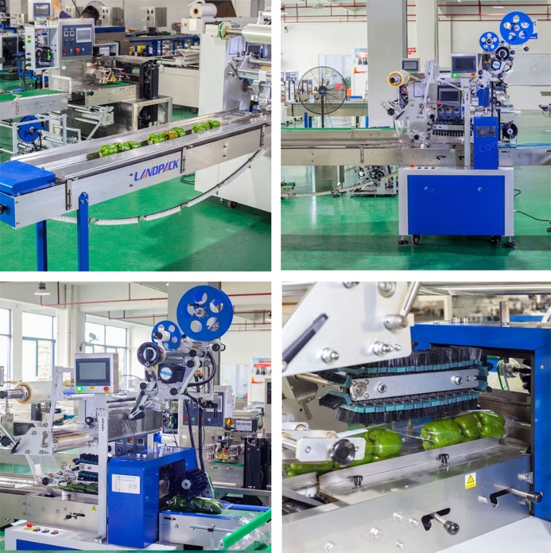 Fresh Pepper Lettuce Fruit and Vegetable Wrapping Packaging Packing Machine