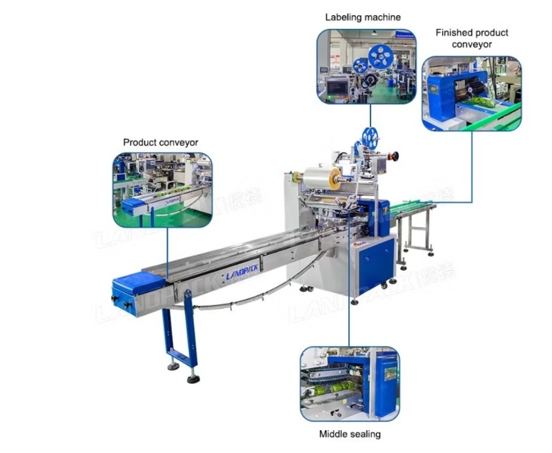 Fresh Pepper Lettuce Fruit and Vegetable Wrapping Packaging Packing Machine