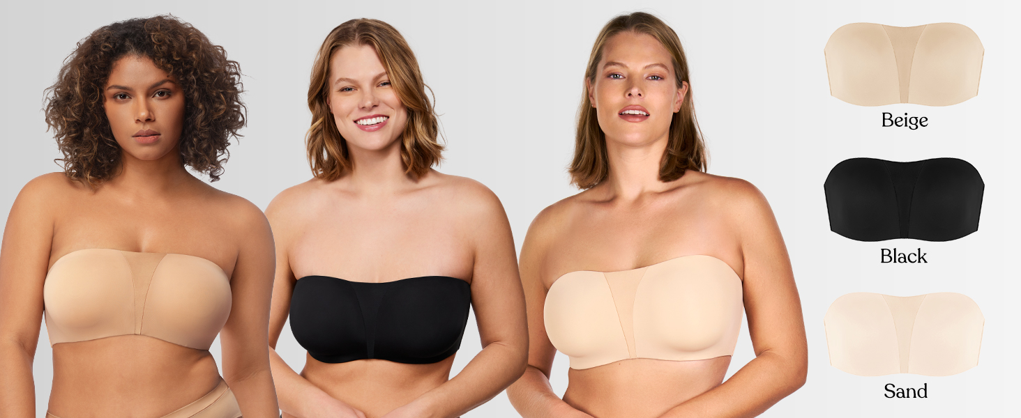 plus size strapless bra