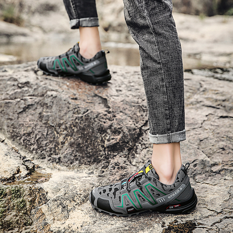 Herren Trail Running Schuhe Wasserdichte Wanderschuhe Dämpfung Outdoor Walking Sneakers All Terrain Trekking Robuste Trail_voghion.com